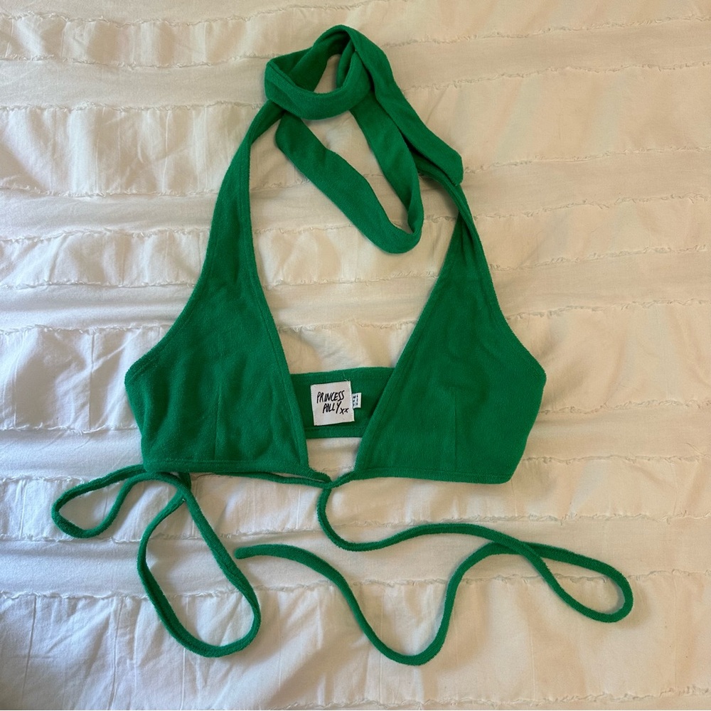 ✧ GREEN CROSS TIE TOP ✧